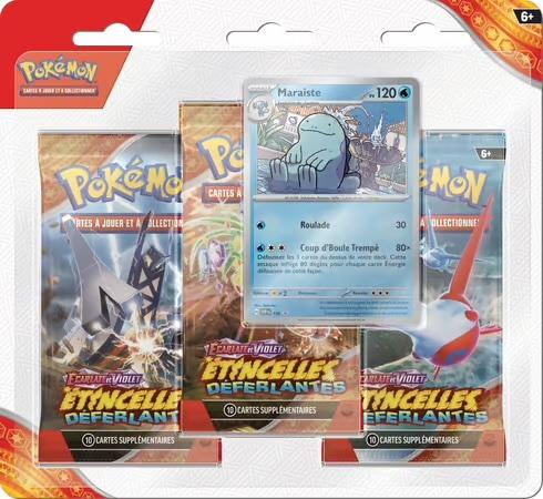 Tripack Pokémon - Ecarlate et Violet :  Etincelles Déferlantes [EV08] - FR